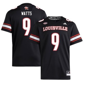 Men's #9 Cards College Football Stitched Antonio Watts Black Jersey 667922-563