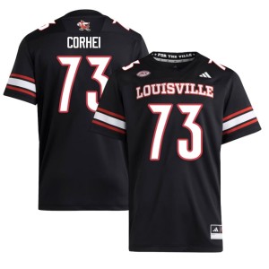 Men Black Replica UL Cardinals Ben Corhei #73 College Football Jersey 267680-723