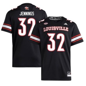 Men Official Braxton Jennings Black #32 Card Nation College Football Jerseys 817040-426