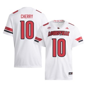 Mens White College Football Cards Official Briggs Cherry #10 Jersey 880204-878