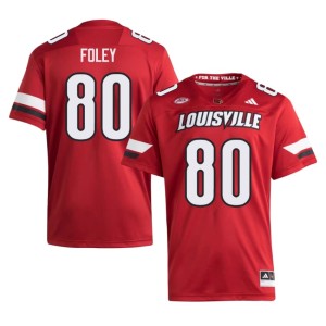 Men's UofL 2026-27 #80 College Football Brody Foley Red Jersey 645004-376