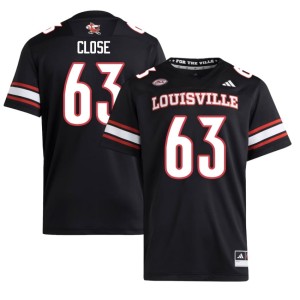 Men's College Football Black #63 Limited Bryten Close Card Nation Jersey 746838-722