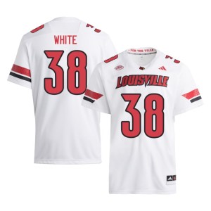 Men's The Cards NCAA College Football Cam White #38 White Jersey 593800-499