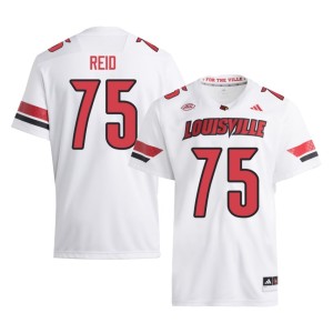 Mens Cameron Gorin #75 U of L Cardinals Game White College Football Jerseys 616155-500