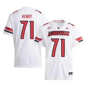 Men #71 Cason Henry University of Louisville White 2026 College Football Jerseys 307246-438
