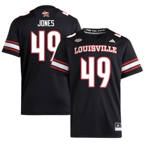 Men's #49 Black Game DeVuan Jones Cards College Football Jersey 312188-256