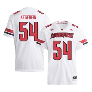 Mens #54 University The Cards White College Football Drew Kegebein Jersey 618296-892