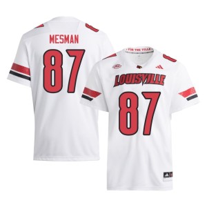 Men's Cardinals NCAA College Football #87 White Dylan Mesman Jersey 881287-616