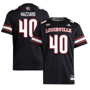 Men's Game Black College Football #40 UofL Eric Hazzard Jersey 631473-830