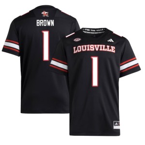 Men's Isaac Brown College Football #1 Black High School Cardiac Cards Jersey 932466-512