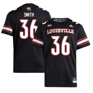 Mens College Football Black Jacob Smith Cardiac Cards #36 Stitched Jersey 429198-916