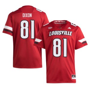 Men Jakob Dixon College Football UofL 2026-27 #81 Red Jerseys 523240-942