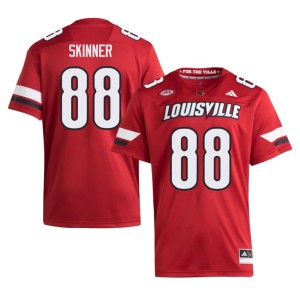 Men's Limited College Football Jaleel Skinner Red #88 Louisville Jersey 408057-834