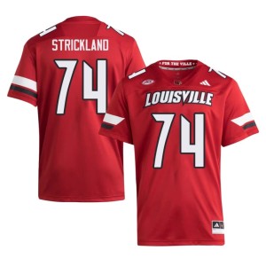 Mens #74 Cardinal Nation NCAA College Football Red Jarvis Strickland Jersey 640045-757