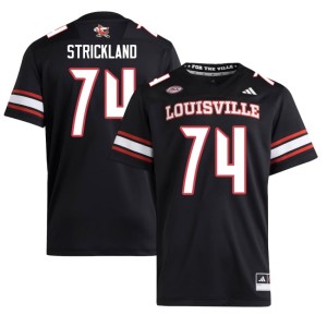 Men's College Football Official Jarvis Strickland Cardinal Nation Black #74 Jerseys 937047-169