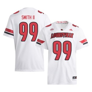 Mens White #99 Jerod Smith II UofL Player College Football Jersey 344544-841