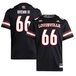 Men's Johnnie Brown III University Black College Football #66 Cardiac Cards Jersey 912584-726