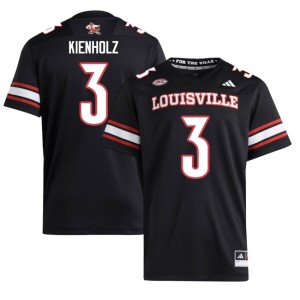 Mens Official Lincoln Kienholz Black The Cards #3 College Football Jersey 455781-569