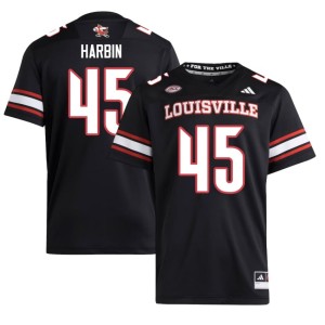 Mens Black Card Nation High School #45 Marlon Harbin College Football Jersey 255948-679