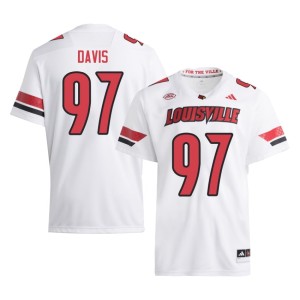 Men College Football Maurice Davis 2026-27 #97 White UofL Jersey 786470-893