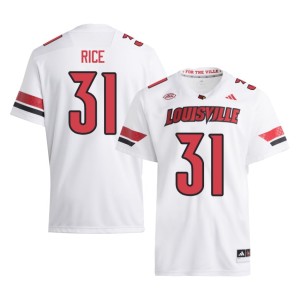 Mens College Football Replica White Micah Rice #31 Cardinal Nation Jersey 182816-749