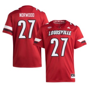 Men's College Football UL Cardinals Myles Norwood Red University #27 Jersey 551866-485