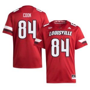 Men's Payton Cook UofL #84 Replica Red College Football Jersey 867109-276
