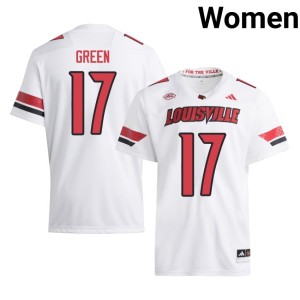 Women's White AJ Green Alumni #17 UofL College Football Jersey 156655-696