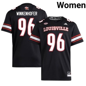 Women's Adam Winkenhofer Cardinal Nation Game #96 College Football Black Jerseys 181944-123
