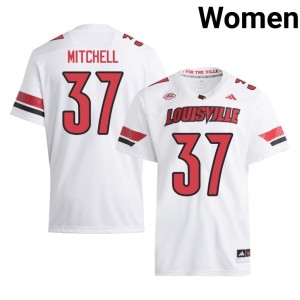 Women #37 College Football White Limited Anderson Mitchell Cardinals Jersey 618623-701
