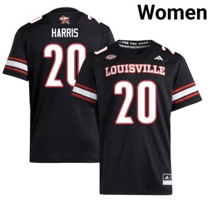 Women's Antonio Harris College Football #20 Black 2026 The Cards Jerseys 388569-196