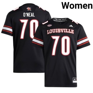 Women Black Anwar O'neal Cardinals #70 College Football NCAA Jersey 473730-987