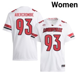 Women's Cardiac Cards Bailey Abercrombie #93 White Limited College Football Jerseys 481750-375