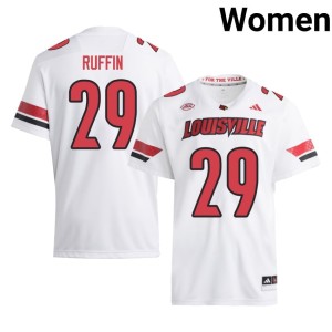 Womens #29 Replica White Cardinals Blake Ruffin College Football Jersey 566306-477