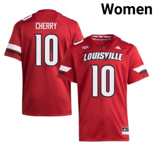 Womens Red Cardiac Cards Player #10 Briggs Cherry College Football Jersey 426283-661