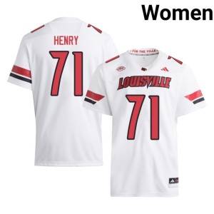 Women's College Football 2026-27 Cason Henry White Card Nation #71 Jersey 751678-515