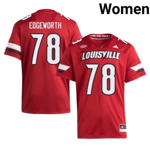 Womens College Football 2026 Charlie Edgeworth #78 Cards Red Jersey 335860-855