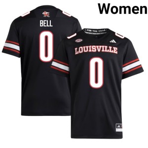 Women #0 College Football Chris Bell The Cards Alumni Black Jerseys 679491-726