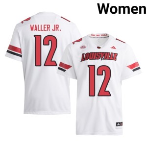 Womens 2026 College Football DJ Waller Jr. UofL #12 White Jerseys 454826-639