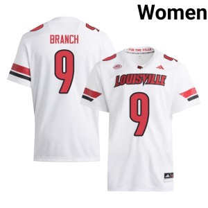 Women College Football White Deion Branch #9 Embroidery The Cards Jerseys 995504-726
