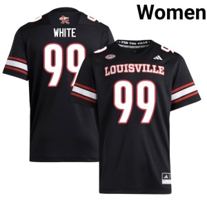 Women #99 NCAA College Football Black Louisville Dewayne White Jerseys 997483-875