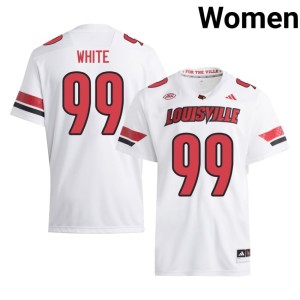 Womens 2026 White #99 Cardinals Dewayne White College Football Jersey 517297-581
