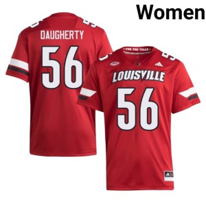 Women's Card Nation #56 Red Stitched Eryx Daugherty College Football Jersey 309270-548