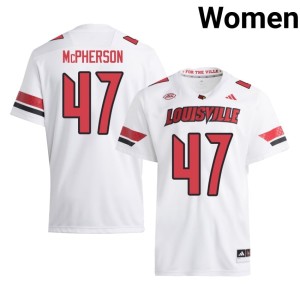Women's 2026-27 The Cards #47 White College Football Garion McPherson Jersey 511980-686