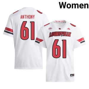 Womens College Football Gradey Anthony U of L Cardinals 2026-27 #61 White Jersey 950181-894