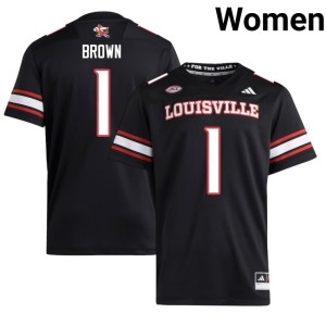 Womens Black 2026-27 College Football Cardiac Cards #1 Isaac Brown Jerseys 106951-717