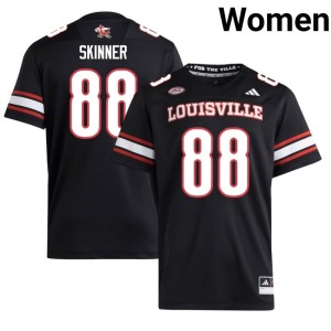 Women's College Football Official Black Jaleel Skinner #88 Cardinals Jersey 491358-218