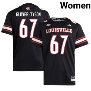 Women College Football University of Louisville 2026-27 #67 Black James Glover-Tyson Jersey 718457-621