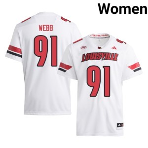 Women's #91 White College Football Cards 2026-27 Keon Webb Jerseys 641096-981