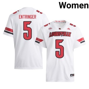 Women College Football Official Cardinal Nation White Koen Entringer #5 Jersey 402696-269